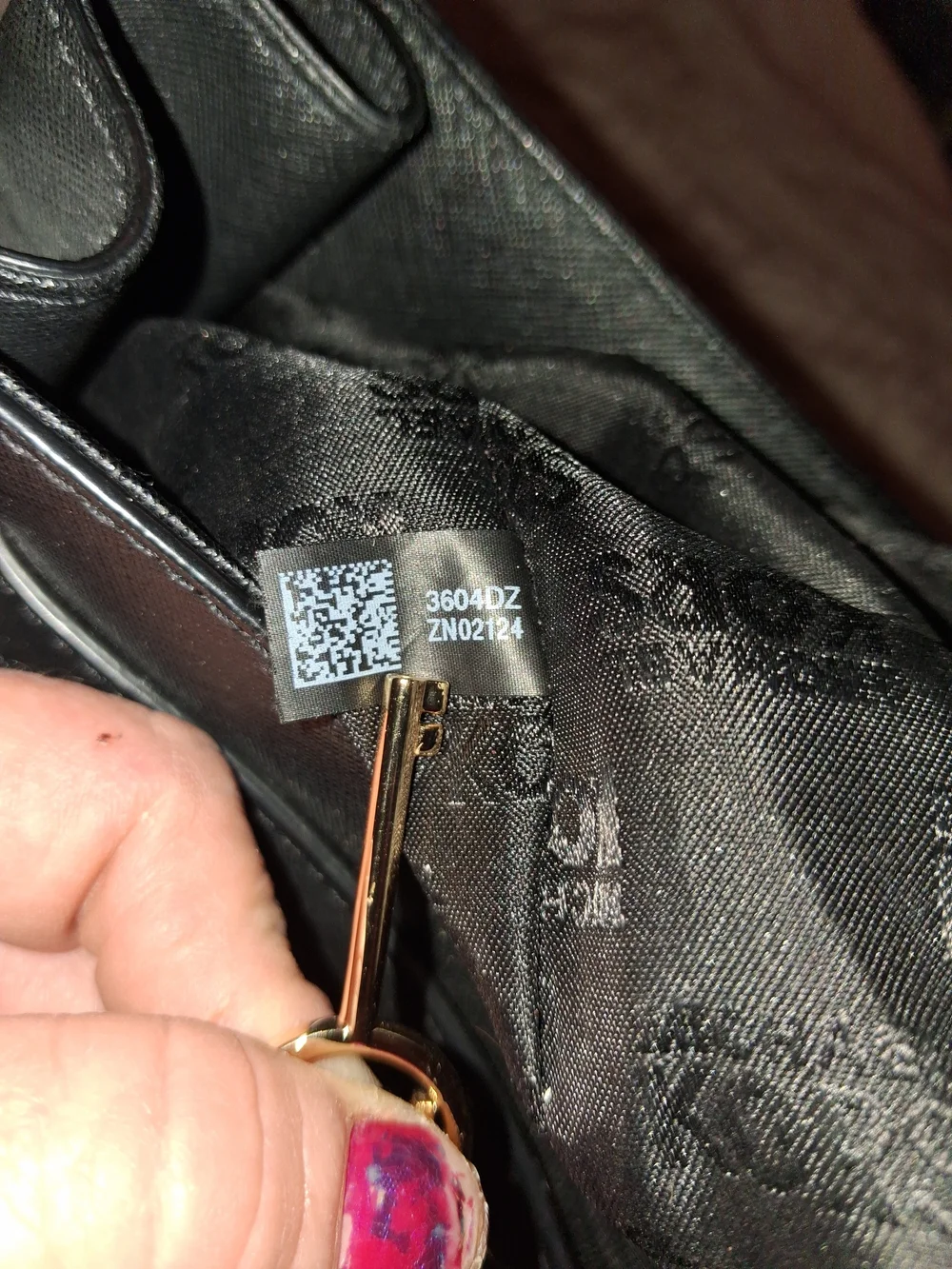 Michael Kors Black Leather Tote with Gold Accent Charm
